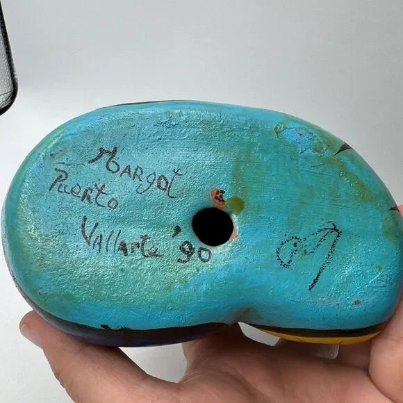 Vintage Puerto Vallarte 1990 Art Deco Cool Mexican Cat Ceramic Home Decor - Picture 13 of 13